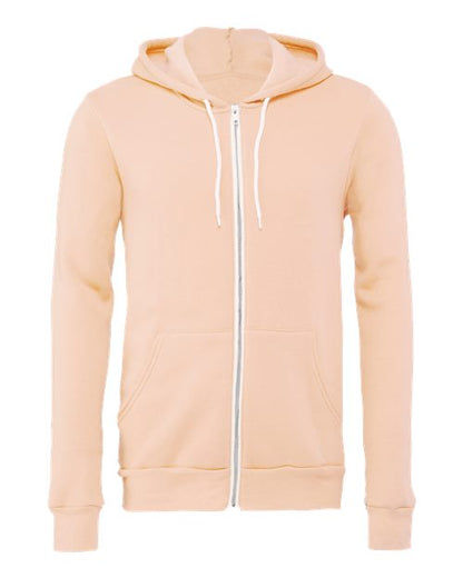BELLA + CANVAS Sponge Fleece Full-Zip Hoodie 3739 Peach