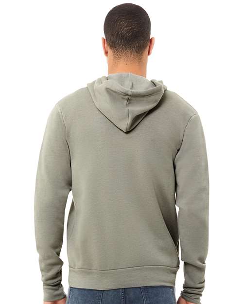 BELLA + CANVAS Sponge Fleece Full-Zip Hoodie 3739 Heather Stone