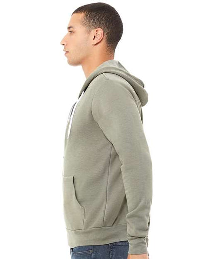 BELLA + CANVAS Sponge Fleece Full-Zip Hoodie 3739 Heather Stone
