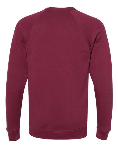 BELLA + CANVAS Sponge Fleece Raglan Crewneck Sweatshirt 3901 Custom Embroidered Business Logo