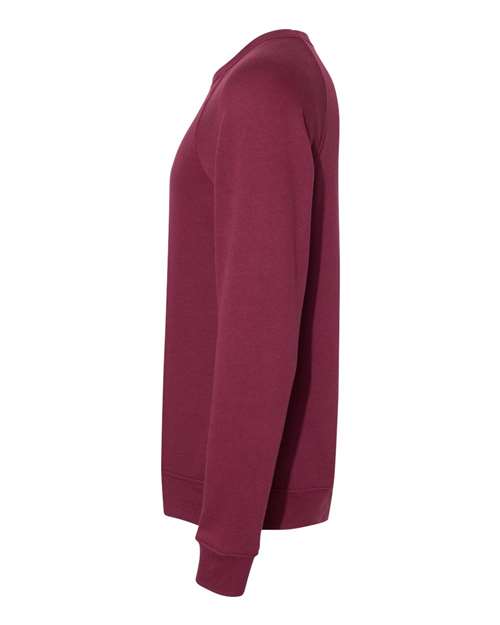 BELLA + CANVAS Sponge Fleece Raglan Crewneck Sweatshirt 3901 Maroon