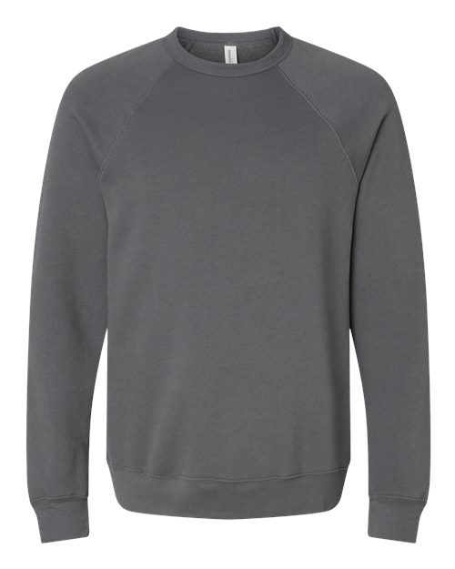 BELLA + CANVAS Sponge Fleece Raglan Crewneck Sweatshirt 3901 Custom Embroidered Business Logo