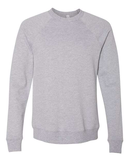 BELLA + CANVAS Sponge Fleece Raglan Crewneck Sweatshirt 3901 Custom Embroidered Business Logo