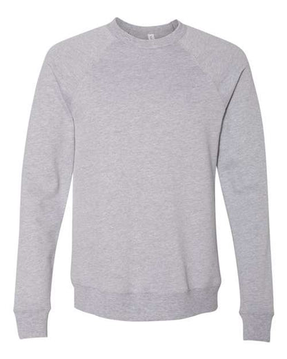 BELLA + CANVAS Sponge Fleece Raglan Crewneck Sweatshirt 3901 Custom Embroidered Business Logo