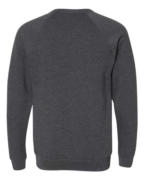 BELLA + CANVAS Sponge Fleece Raglan Crewneck Sweatshirt 3901 Custom Embroidered Business Logo