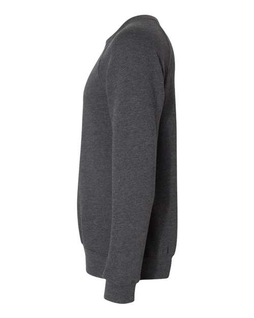 BELLA + CANVAS Sponge Fleece Raglan Crewneck Sweatshirt 3901 Dark Grey Heather
