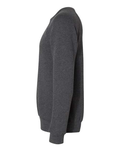 BELLA + CANVAS Sponge Fleece Raglan Crewneck Sweatshirt 3901 Dark Grey Heather
