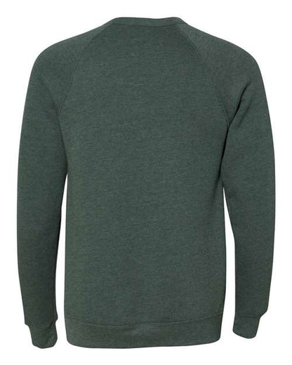 BELLA + CANVAS Sponge Fleece Raglan Crewneck Sweatshirt 3901 Custom Embroidered Business Logo