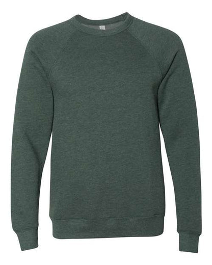 BELLA + CANVAS Sponge Fleece Raglan Crewneck Sweatshirt 3901 Custom Embroidered Business Logo