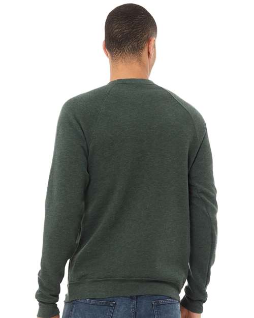 BELLA + CANVAS Sponge Fleece Raglan Crewneck Sweatshirt 3901 Custom Embroidered Business Logo
