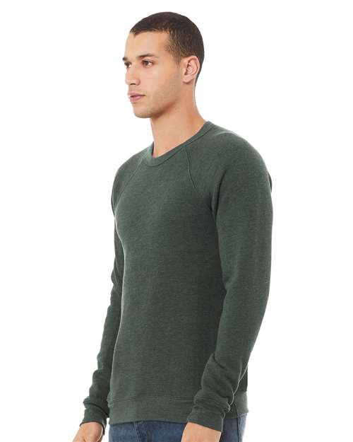 BELLA + CANVAS Sponge Fleece Raglan Crewneck Sweatshirt 3901 Custom Embroidered Business Logo