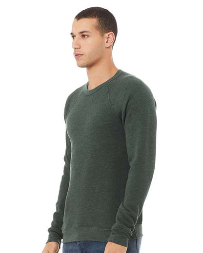 BELLA + CANVAS Sponge Fleece Raglan Crewneck Sweatshirt 3901 Custom Embroidered Business Logo