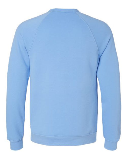 BELLA + CANVAS Sponge Fleece Raglan Crewneck Sweatshirt 3901 Custom Embroidered Business Logo