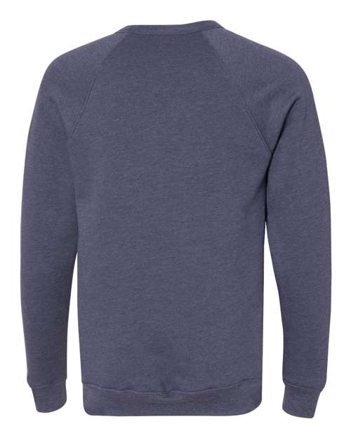 BELLA + CANVAS Sponge Fleece Raglan Crewneck Sweatshirt 3901 Custom Embroidered Business Logo