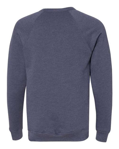 BELLA + CANVAS Sponge Fleece Raglan Crewneck Sweatshirt 3901 Custom Embroidered Business Logo
