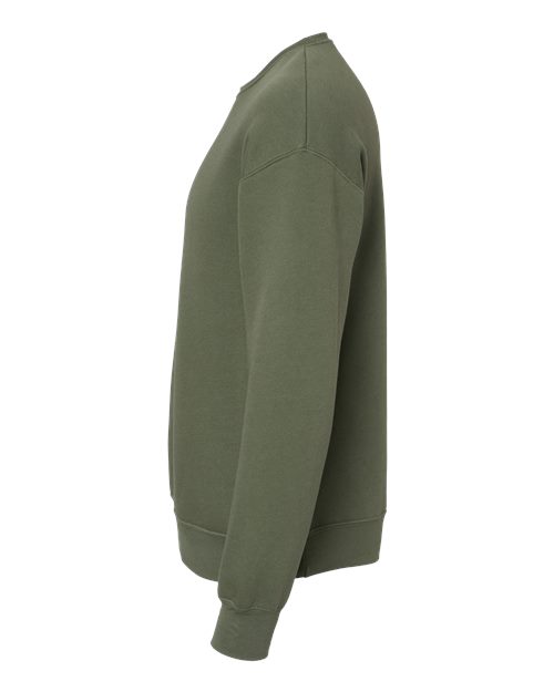 BELLA + CANVAS Sponge Fleece Drop Shoulder Crewneck Sweatshirt 3945 Military Green