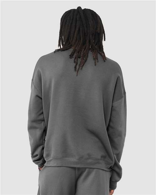 BELLA + CANVAS Sponge Fleece Drop Shoulder Crewneck Sweatshirt 3945 Custom Embroidered Business Logo