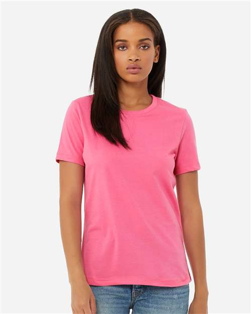 BELLA + CANVAS Women’s Relaxed Jersey Tee 6400 Charity Pink