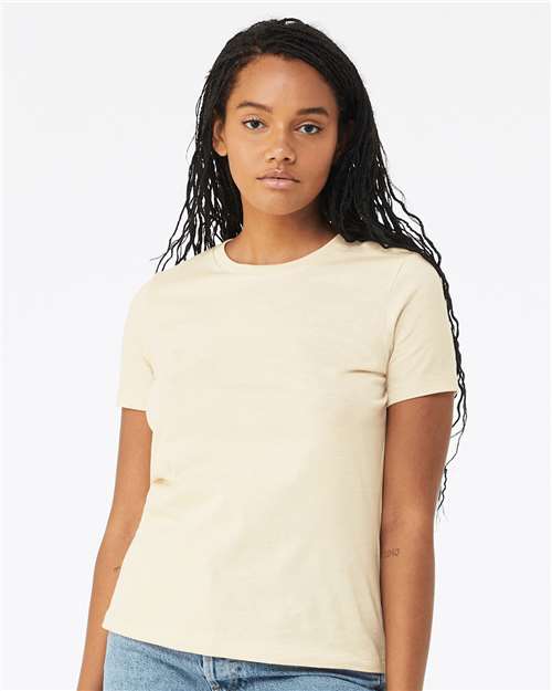 Custom Embroidered  BELLA + CANVAS Women’s Relaxed Jersey Tee 6400 Natural