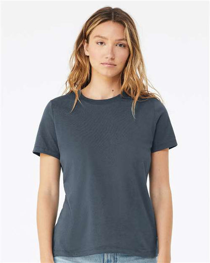 Custom Embroidered  BELLA + CANVAS Women’s Relaxed Jersey Tee 6400 Vintage Navy