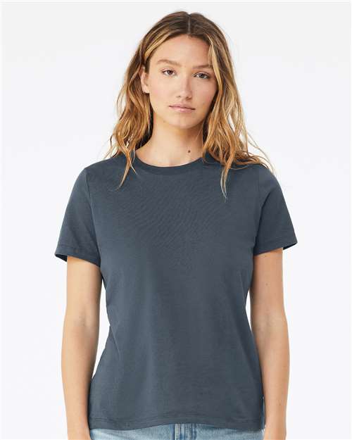Custom Embroidered  BELLA + CANVAS Women’s Relaxed Jersey Tee 6400 Vintage Navy