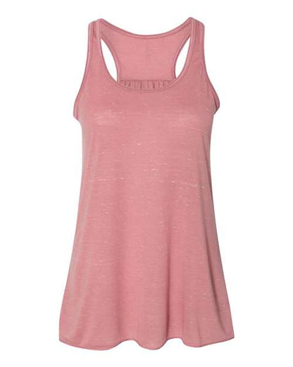 BELLA + CANVAS Women's Flowy Racerback Tank 8800 Mauve Marble