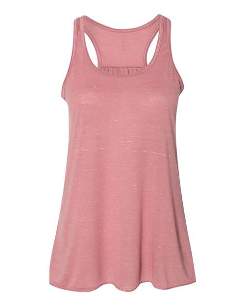 BELLA + CANVAS Women's Flowy Racerback Tank 8800 Mauve Marble