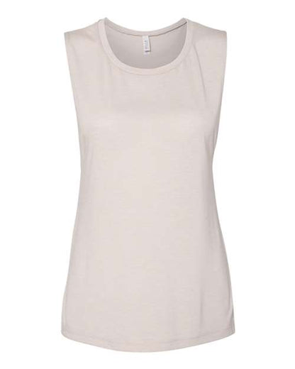 BELLA + CANVAS Women's Flowy Scoop Muscle Tank 8803 Heather Dust