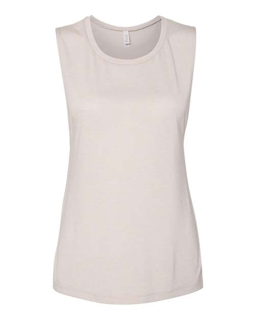 BELLA + CANVAS Women's Flowy Scoop Muscle Tank 8803 Heather Dust