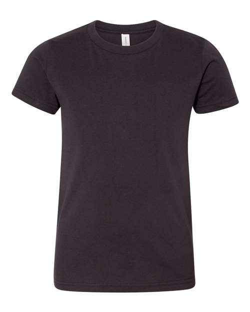 BELLA + CANVAS Youth Jersey Tee 3001Y Dark Grey Custom Embroidered Business Logo