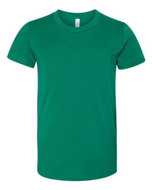 BELLA + CANVAS Youth Jersey Tee 3001Y Kelly Custom Embroidered Business Logo