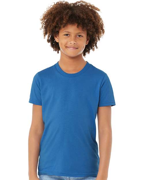 BELLA + CANVAS Youth Jersey Tee 3001Y Cardinal Custom Embroidered Business Logo