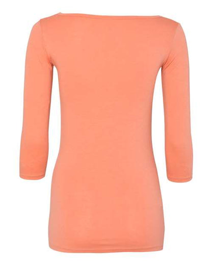 Anvil Women’s Stretch Three-Quarter Sleeve T-Shirt 2455L