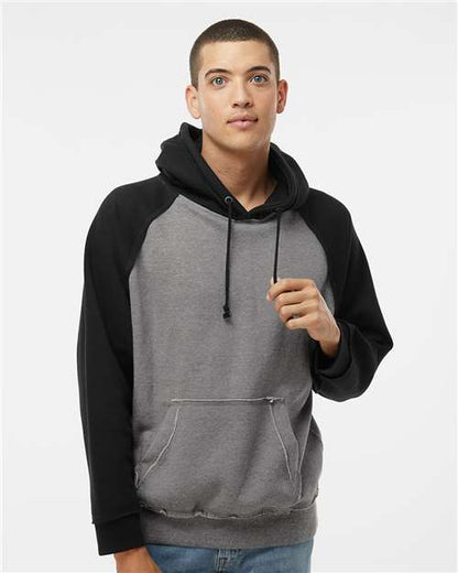 Custom Embroidered  J. America Vintage Heather Hooded Sweatshirt 8885  