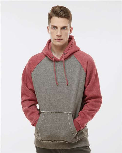Custom Embroidered  J. America Vintage Heather Hooded Sweatshirt 8885  