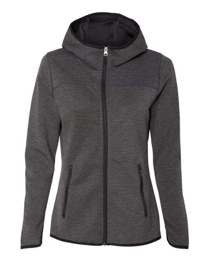 Weatherproof Women's HeatLast™ Fleece Tech Full-Zip Hooded Sweatshirt W18700 Custom Embroidered Business Logo