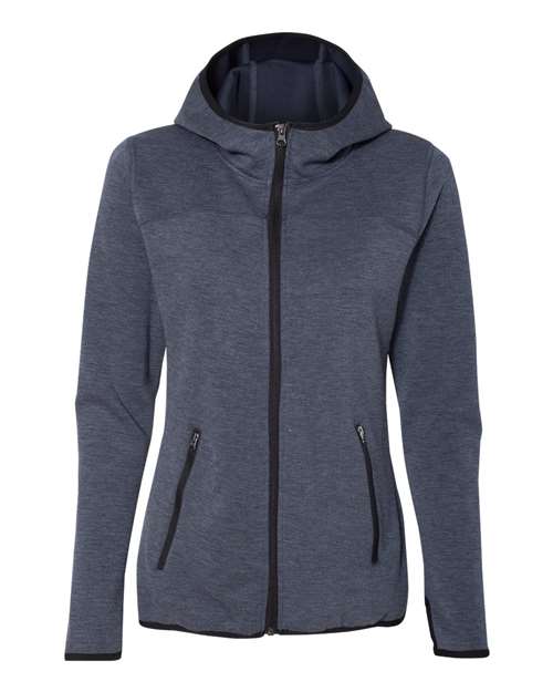 Weatherproof Women's HeatLast™ Fleece Tech Full-Zip Hooded Sweatshirt W18700 Custom Embroidered Business Logo