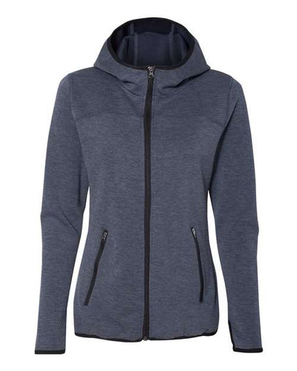 Weatherproof Women's HeatLast™ Fleece Tech Full-Zip Hooded Sweatshirt W18700 Custom Embroidered Business Logo