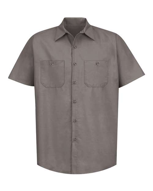 Red Kap Men's Tall Industrial Short Sleeve Work Shirt SP24T