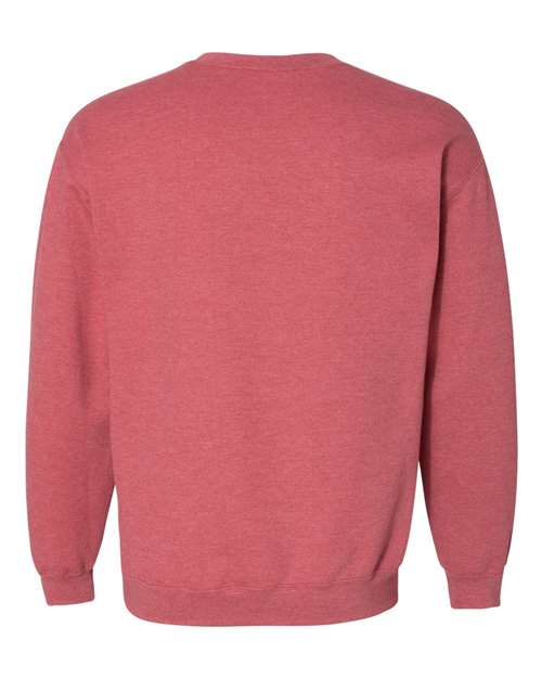 Gildan Heavy Blend™ Crewneck Sweatshirt 18000 Heather Scarlet Red Custom Embroidered Business Logo