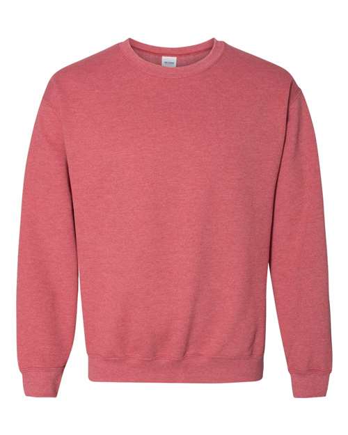 Gildan Heavy Blend™ Crewneck Sweatshirt 18000 Heather Scarlet Red Custom Embroidered Business Logo