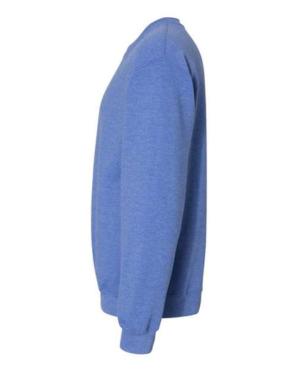 Gildan Heavy Blend™ Crewneck Sweatshirt 18000 Heather Deep Royal Custom Embroidered Business Logo