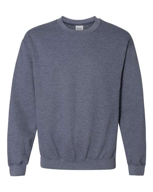 Gildan Heavy Blend™ Crewneck Sweatshirt 18000 Heather Dark Navy Custom Embroidered Business Logo
