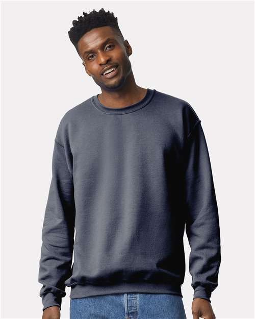 Custom Embroidered  Gildan Heavy Blend™ Crewneck Sweatshirt 18000 Heather Dark Navy