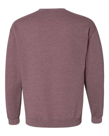 Gildan Heavy Blend™ Crewneck Sweatshirt 18000 Heather Dark Maroon Custom Embroidered Business Logo