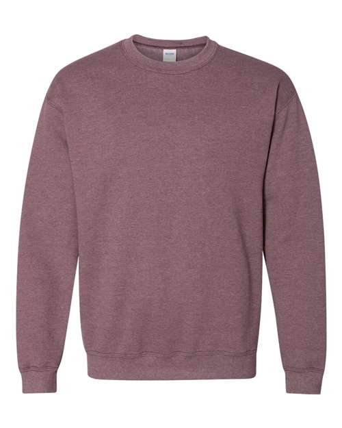 Gildan Heavy Blend™ Crewneck Sweatshirt 18000 Heather Dark Maroon Custom Embroidered Business Logo