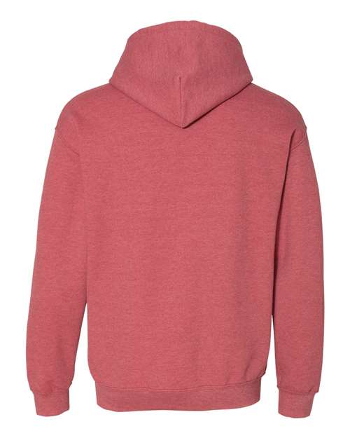 Gildan Heavy Blend™ Hooded Sweatshirt 18500 Heather Scarlet Red Custom Embroidered Business Logo