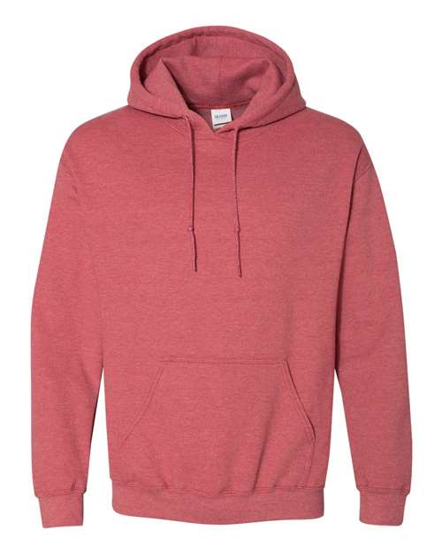 Gildan Heavy Blend™ Hooded Sweatshirt 18500 Heather Scarlet Red Custom Embroidered Business Logo