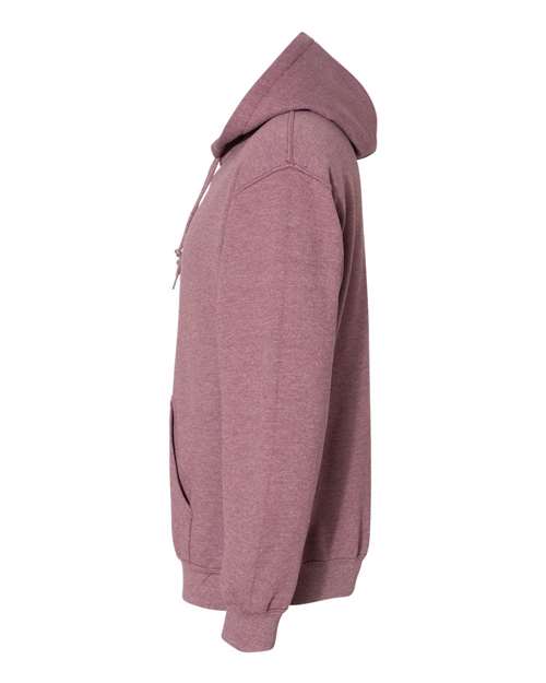 Gildan Heavy Blend™ Hooded Sweatshirt 18500 Heather Dark Maroon Custom Embroidered Business Logo