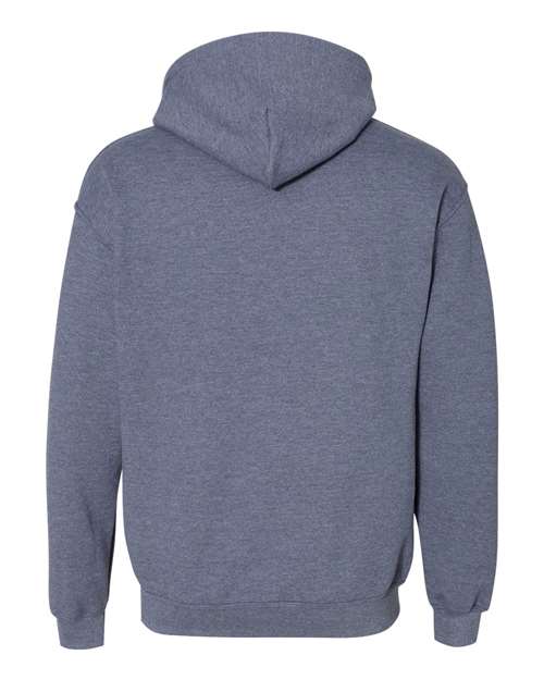 Gildan Heavy Blend™ Hooded Sweatshirt 18500 Heather Dark Navy Custom Embroidered Business Logo